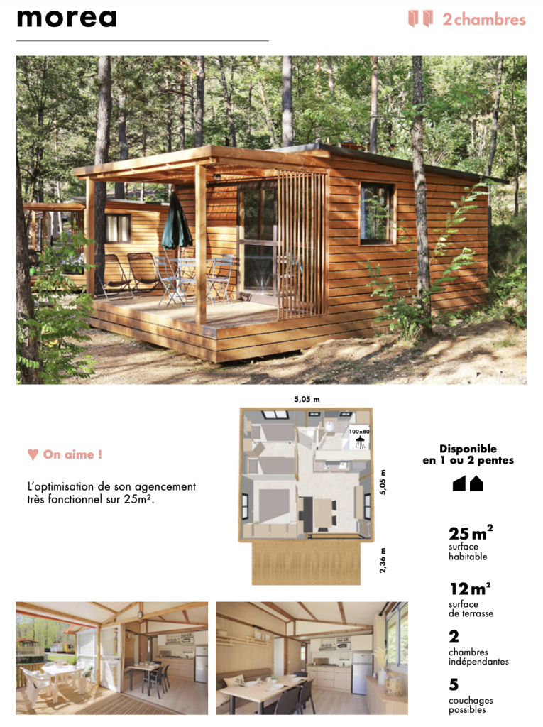 Chalet Morea Hekipia camping du Vignal Familial sud ardeche joyeuse rosières lablachere payzac